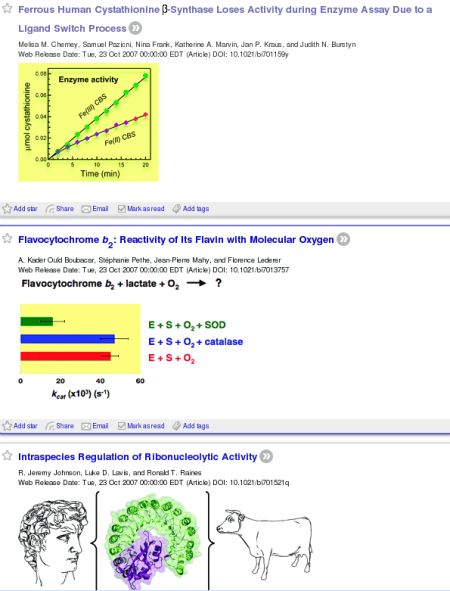 Feed of Biochemistry journal